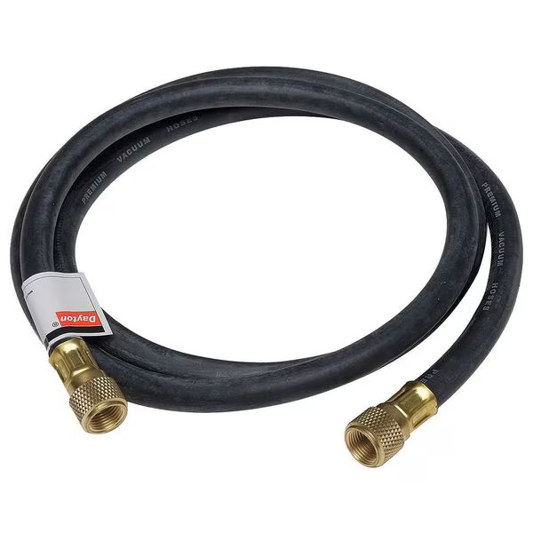 Dayton 72" Charging/Vacuum Hose, Black 4PDG8 Dayton 4PDG8 190735331675 Black