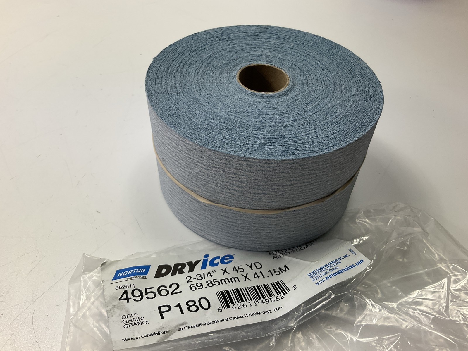 Norton 49562 DryIce A975 Series Sanding Sheet Roll 2-3/4" X 45 Yd P180 Grit