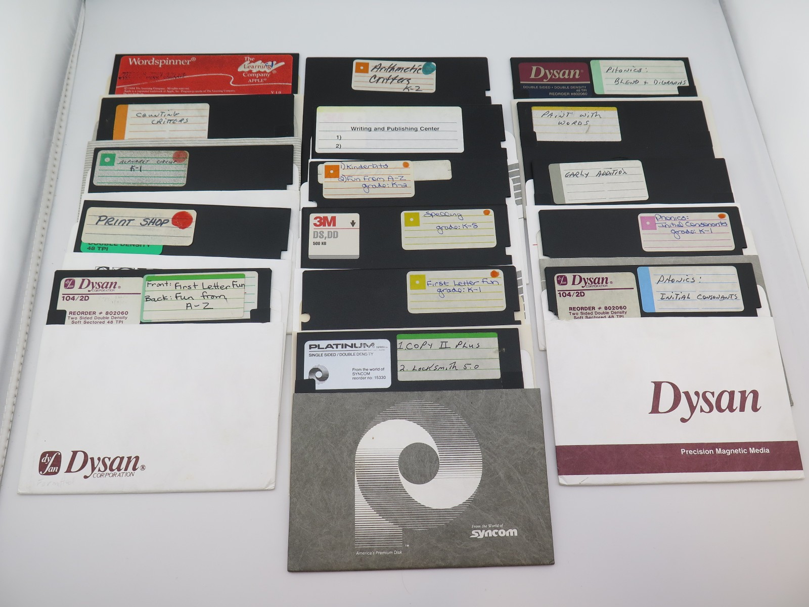 WORKING Laser 128EX Apple II Clone Vintage Computer Bundle with 16 Disks, Power