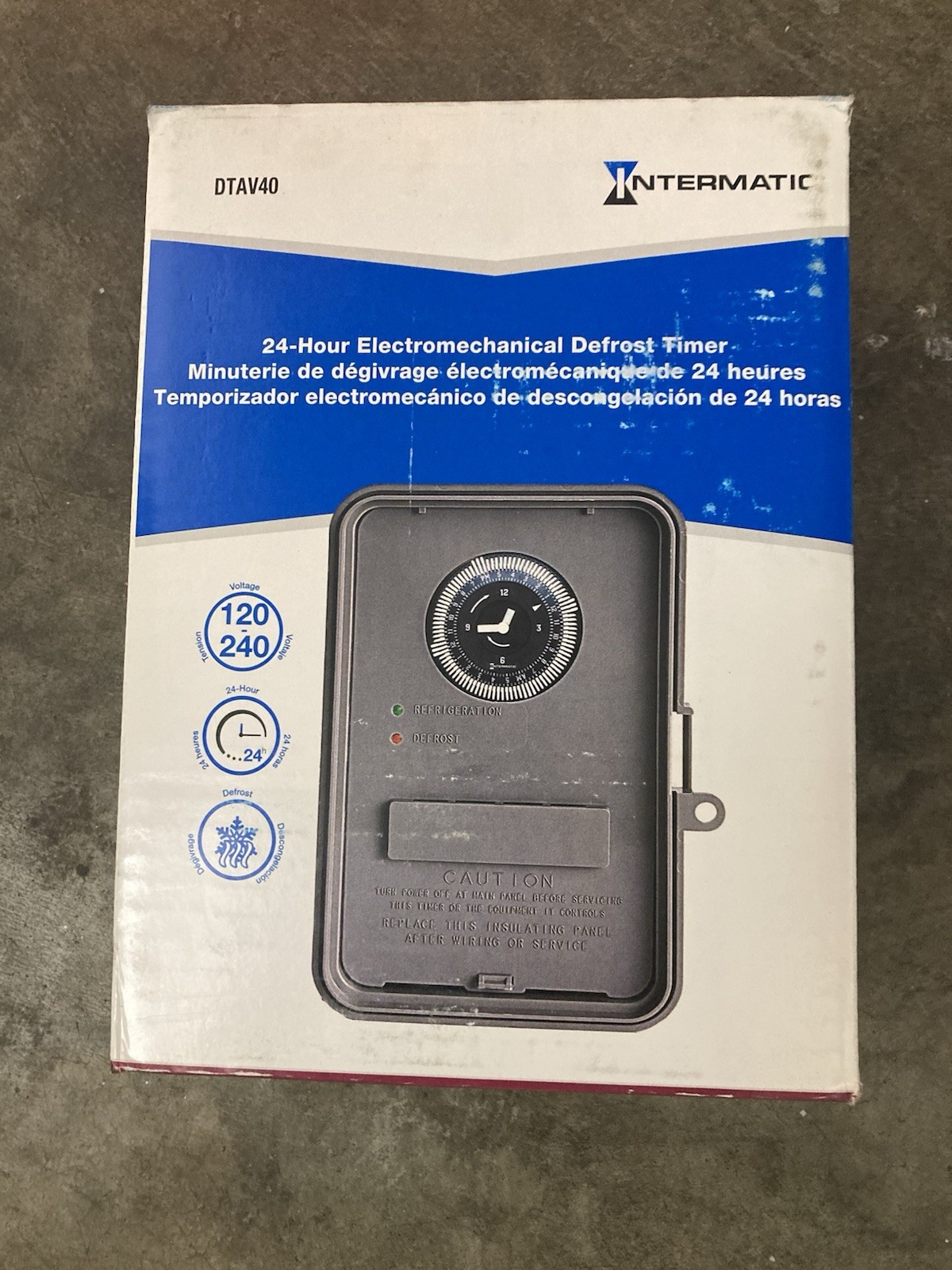 Intermatic DTAV40 Electromechanical Defrost Timer Nema 3R 120v/240v-40A