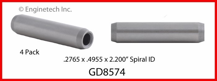 Enginetech GD8574 Engine Valve Guide Set - Iron Material, 4 Pack for Ford and Me