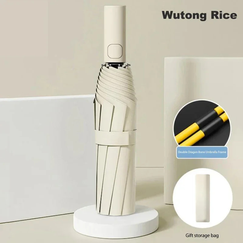 Large Umbrella Bone Folding Fully Automatic Double Bone SPF 50 UV Protection