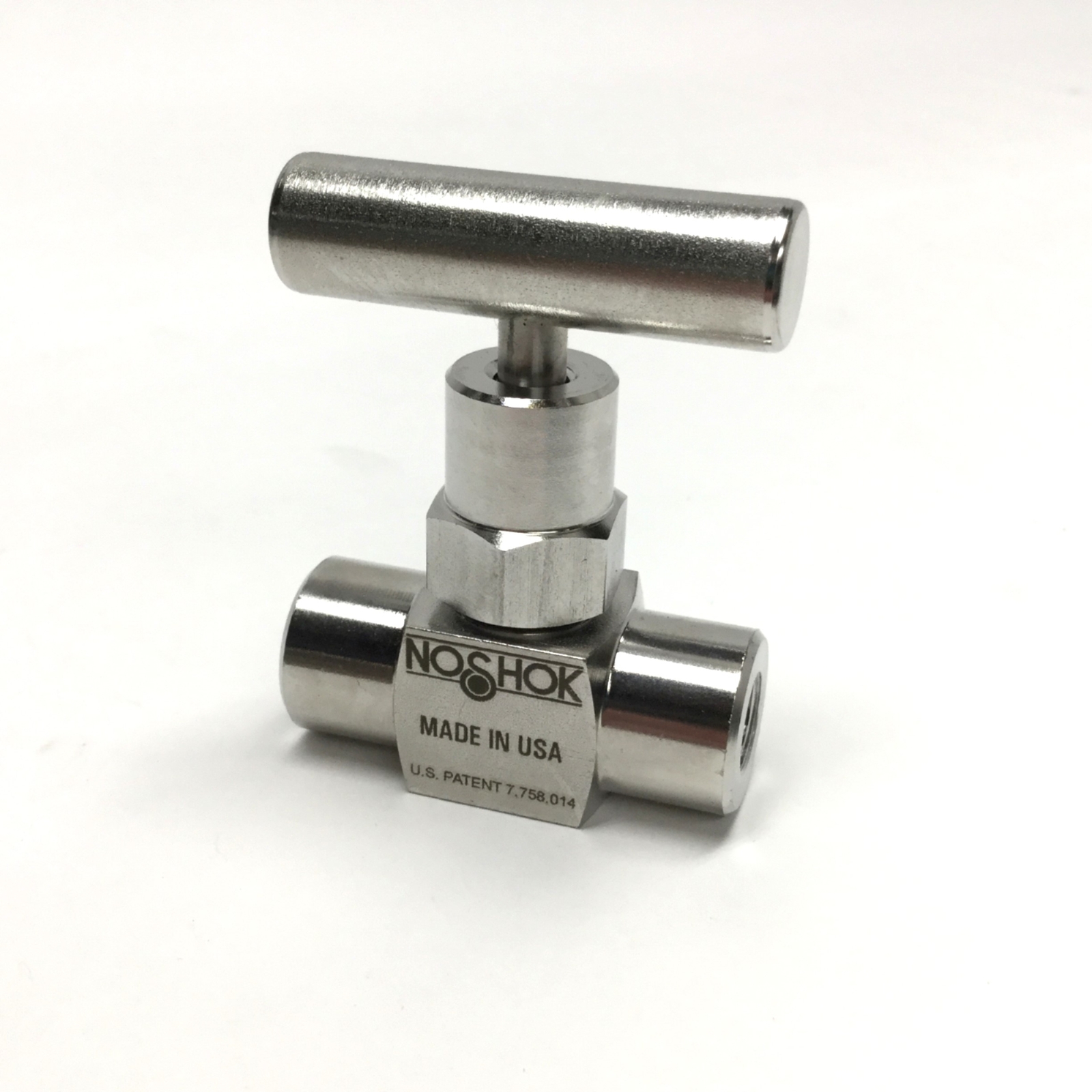 Noshok 101-FFS 316 Stainless Steel Needle Valve 1/8" NPT Female-Female, 10000psi