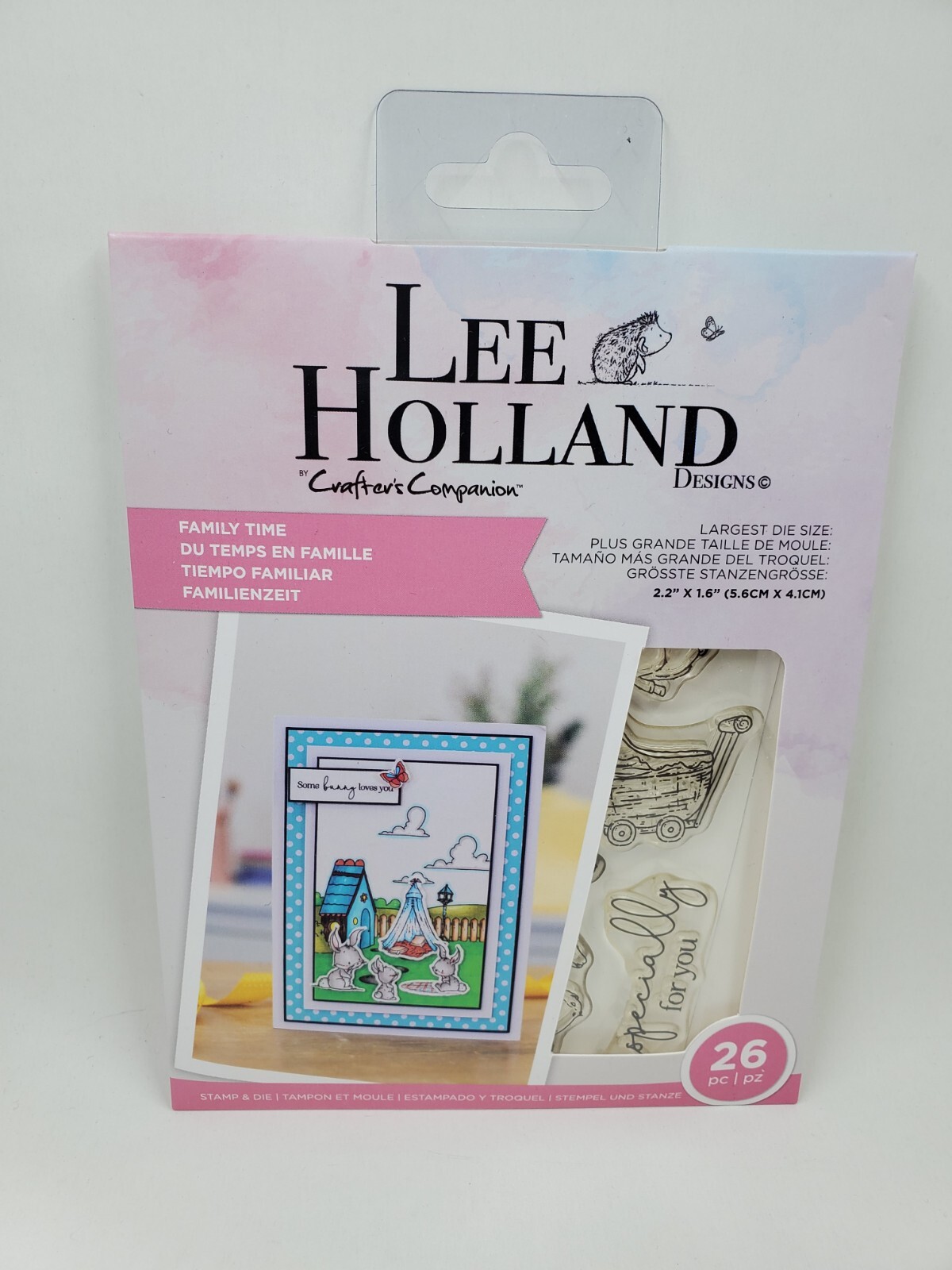 CST1 Crafters Companion Lee Holland Family Time Stamp and Die Set Bunnies