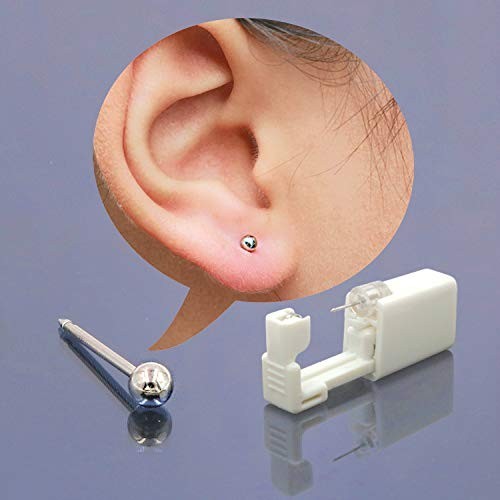 Modern 2 Pack Ear Piercing Gun with 3mm Silver Studs - Safe & Convenient