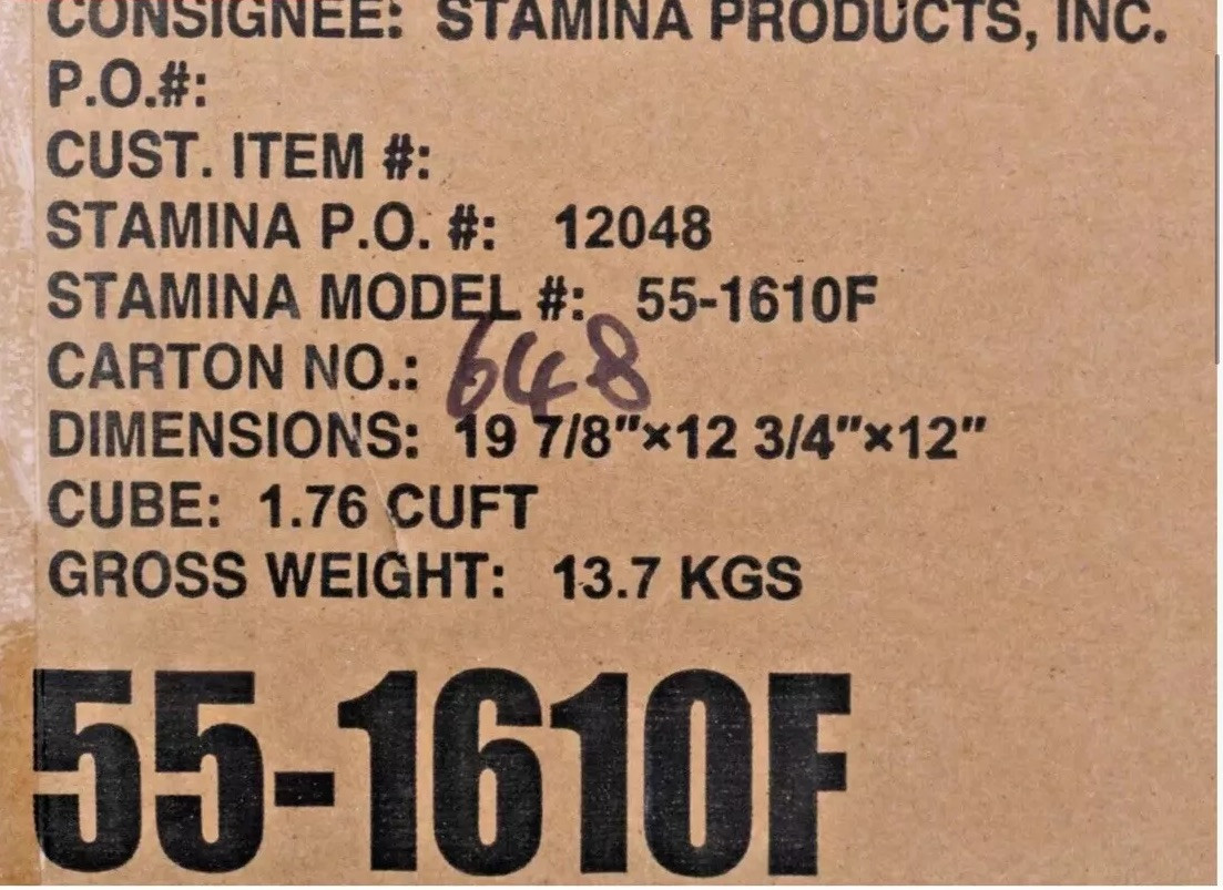 STAMINA InMOTION E1000 COMPACT ELIPTICAL MACHINE 55-1610 CARDIO NEW OPEN-BOX