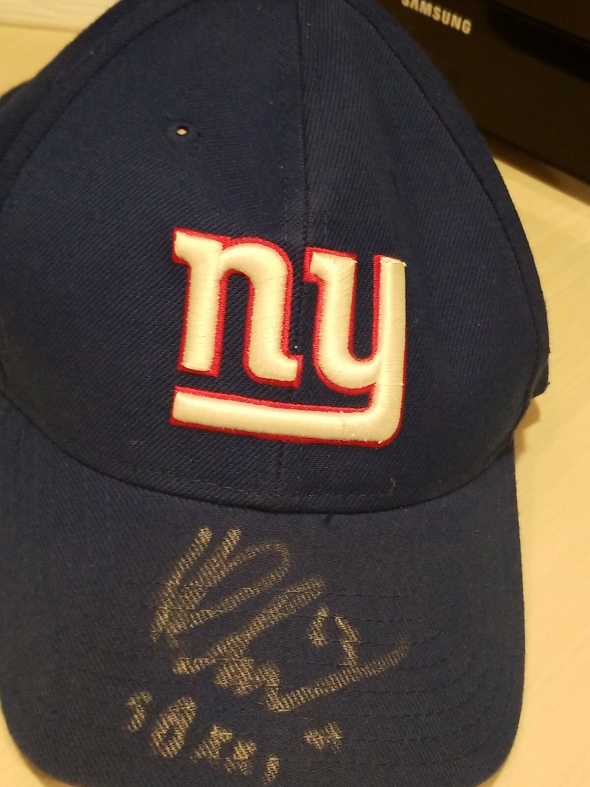 karl nelson signed giants hat autographed cap new york ny gmen autograph auto