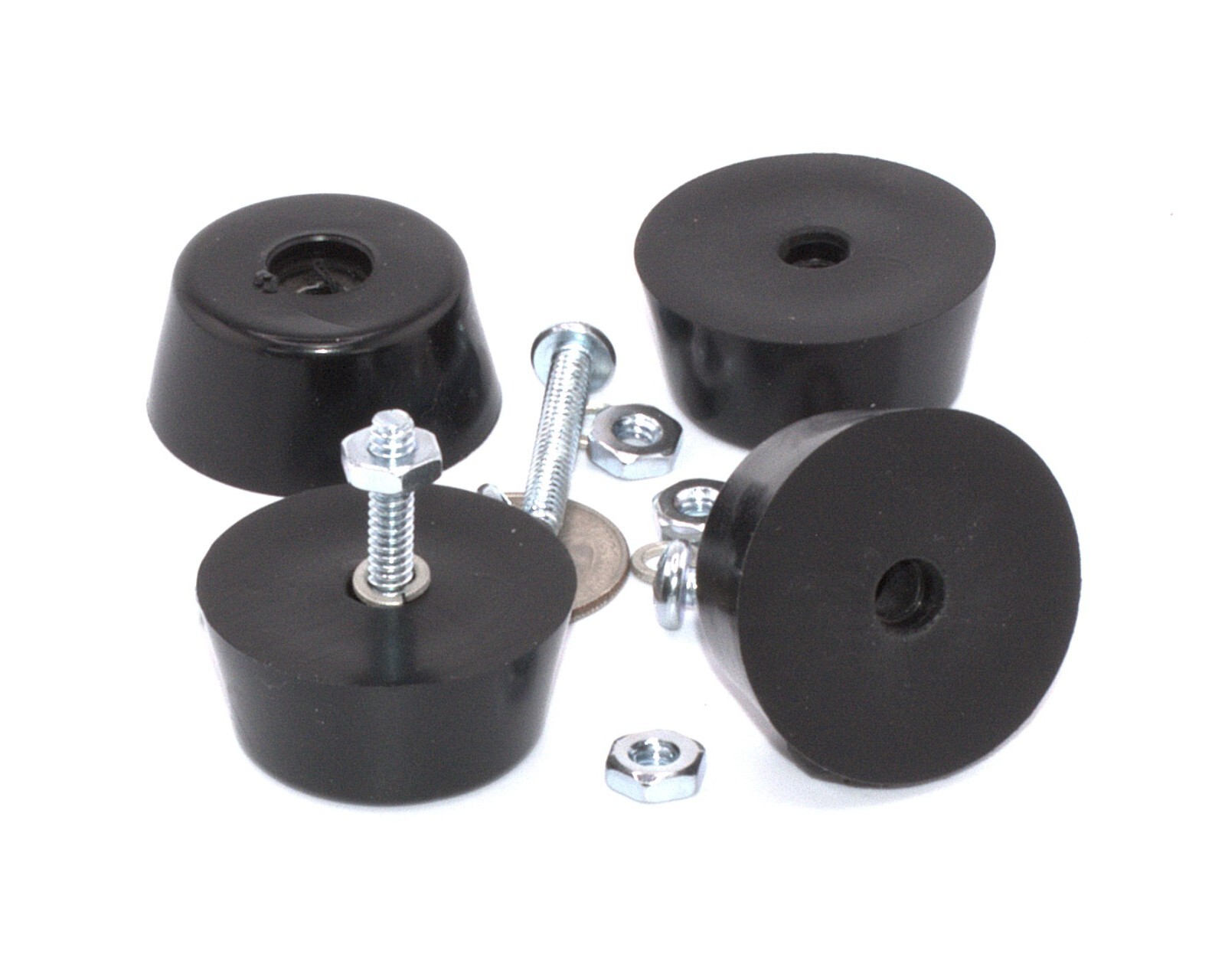 Generator Rubber Feet 16mm x 38mm OD Includes Hardware Vibration Mounts Set of 4