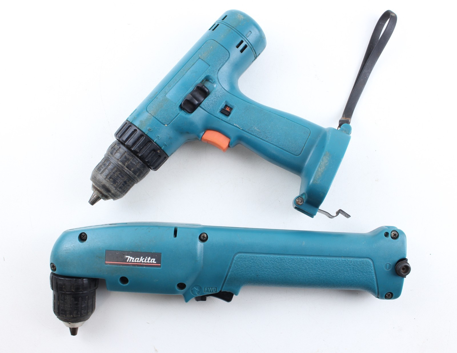Makita 12v 6211D Drill (working) and 9.6v DA391D Right Angle Drill (Non-Working)