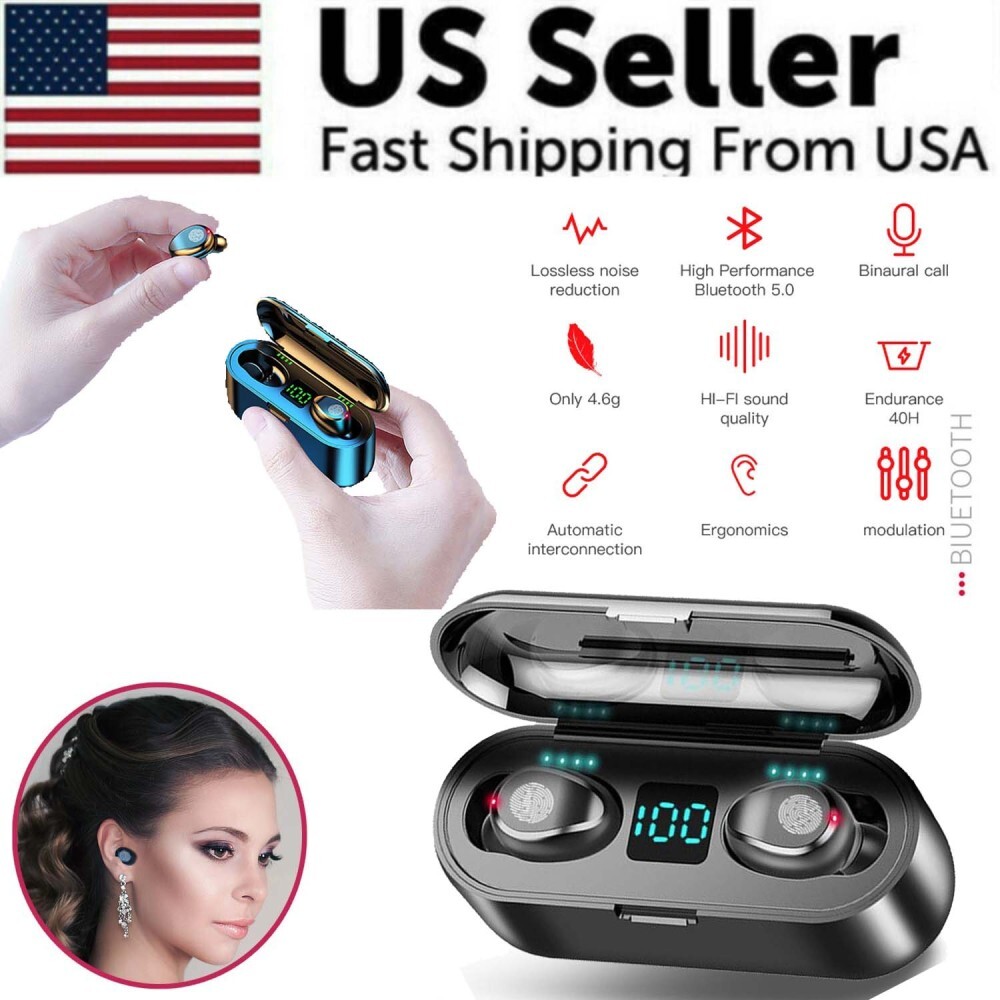 Wireless Bluetooth Earbuds Waterproof Headset Noise Cancelling Bluetooth 5.3 TWS