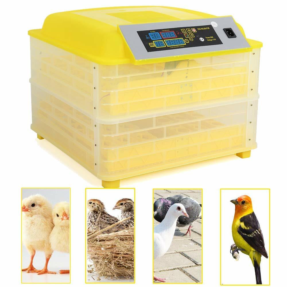 Bird Egg Incubator Poultry Hatcher Breeder Automatic Egg Turning 96 eggs