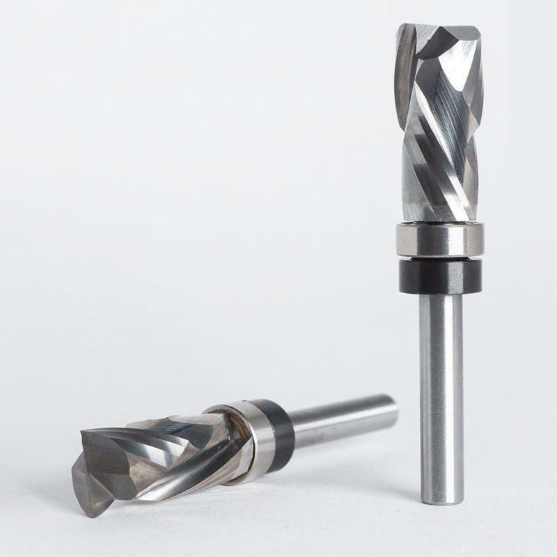 1/4"6mm Shank Trim Router Bits Compression Flush Carbide Sturdy Woodworking Tool