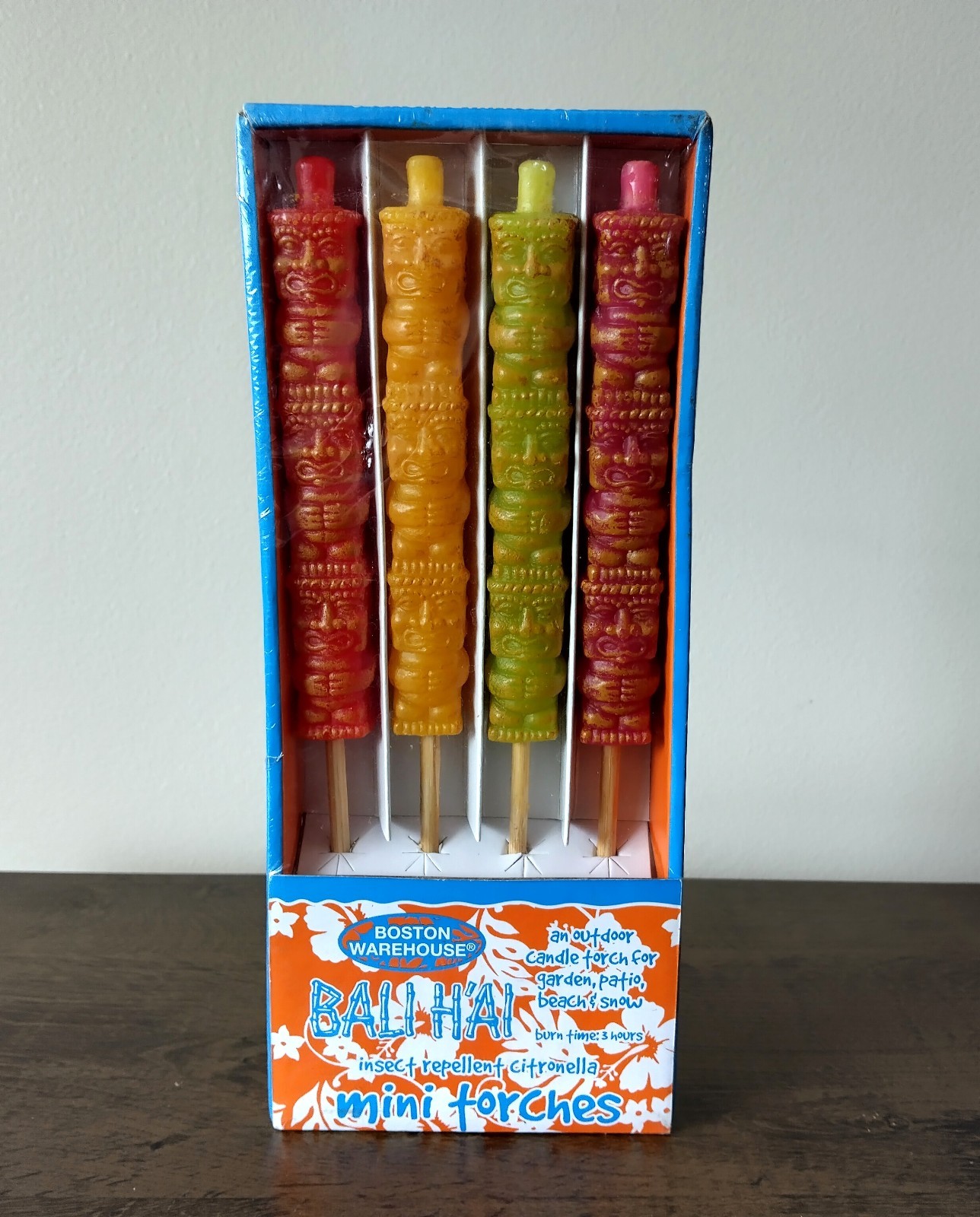 Bali Hai Tiki Mini Torches Set of 4 Boston Warehouse 10" Outdoor