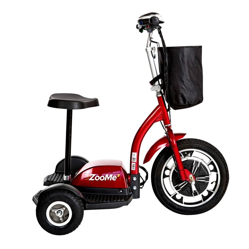 Drive Medical Three Wheel Recreational Power Scooter ZOOME3, Red ~ Brand New ~