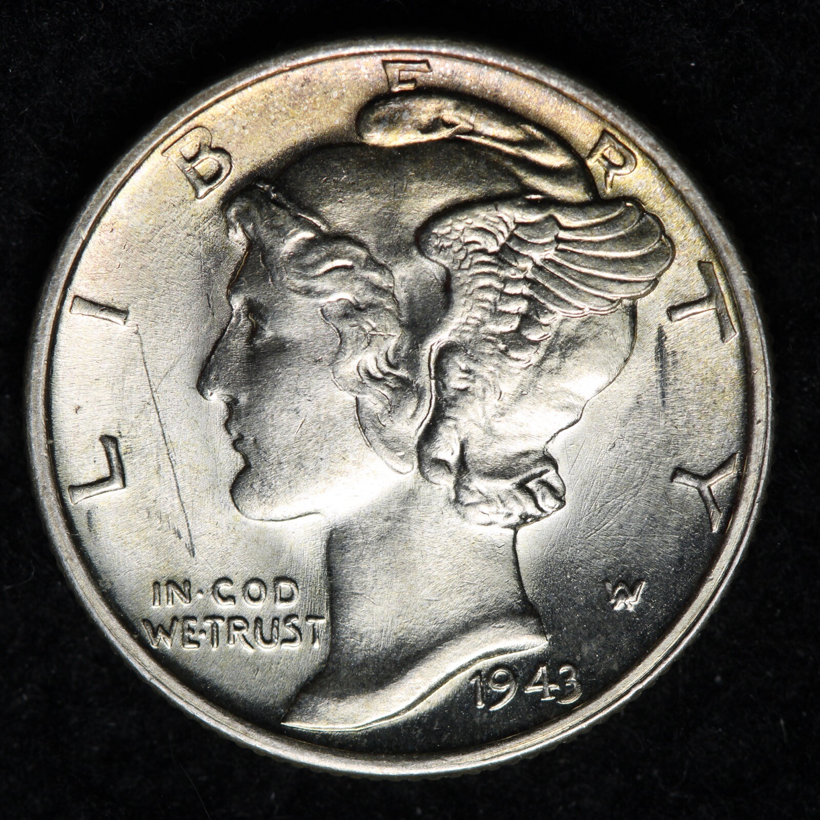 1943 Mercury Silver Dime BU *UNCIRCULATED* MS E296 TWL