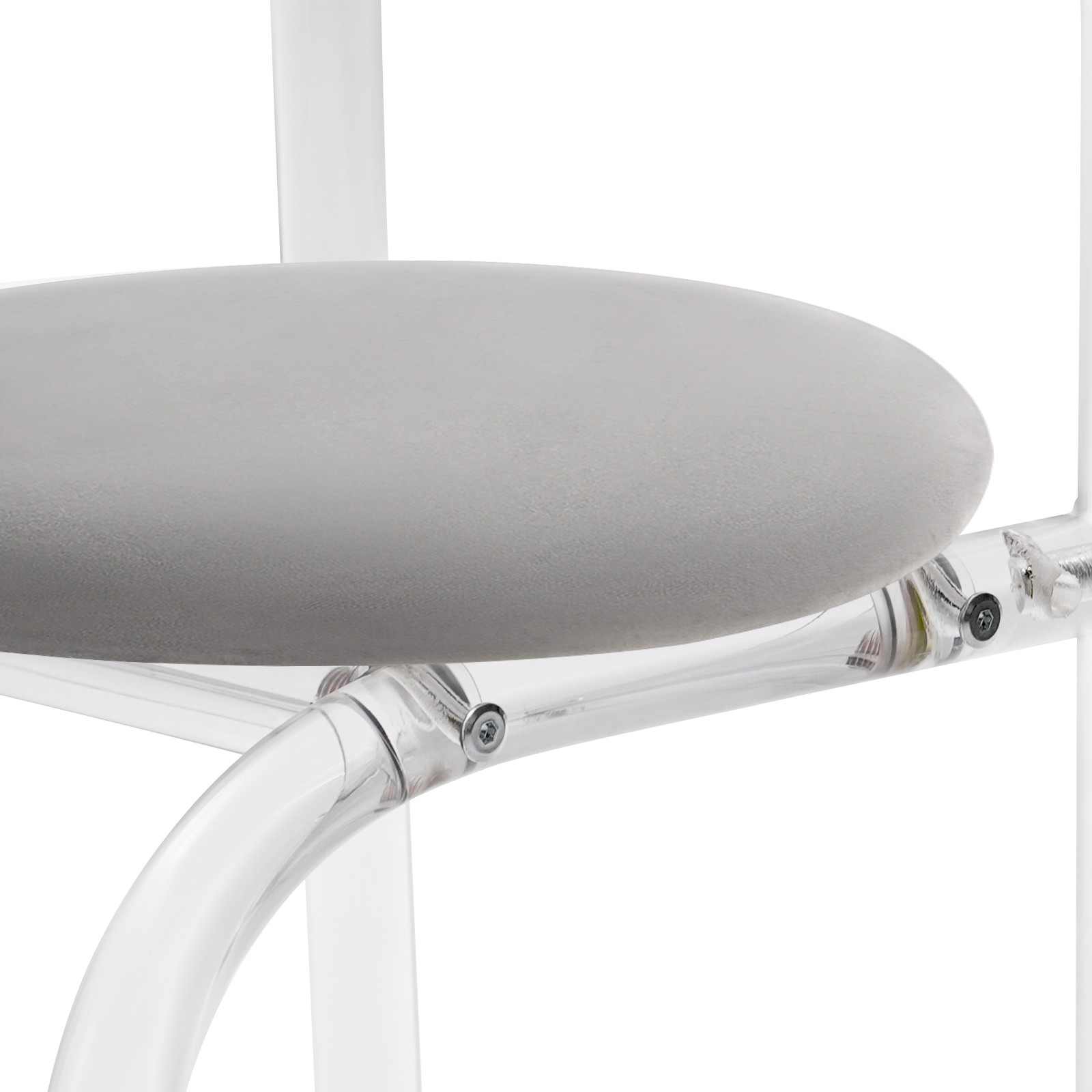 40*40*72cm Modern Minimalist Acrylic Clear Chair, 165.35 lbs Makeup Chair