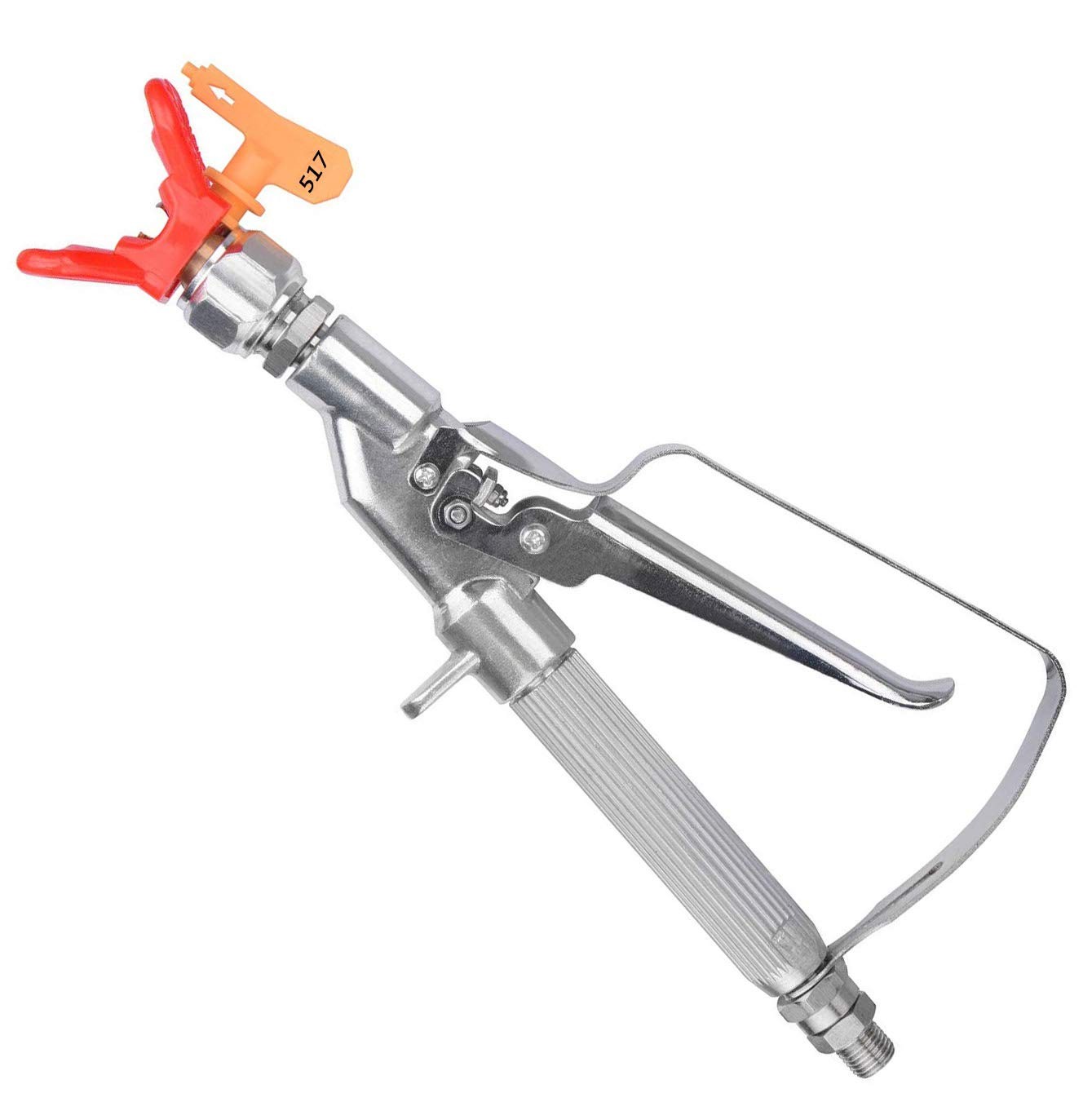 Airless Spray Gun High Pressure with 517 Tip and Tip Guard,Inline Celling Spr...