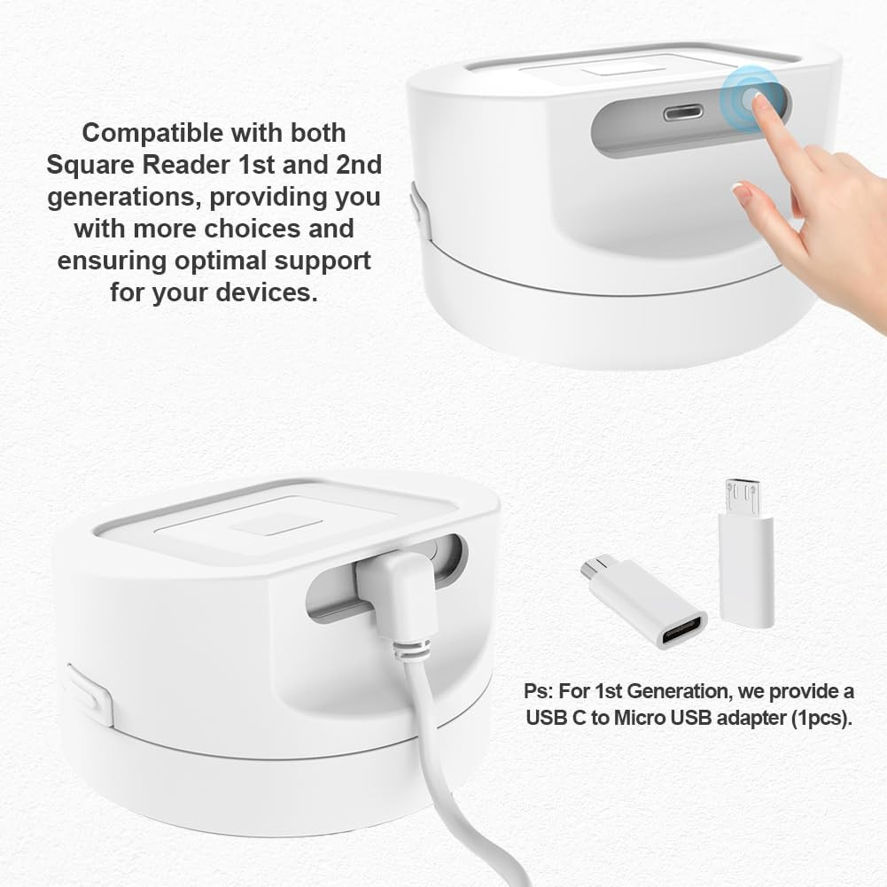 Dock for Square Reader - Compatible with 1St and 2Nd Generation Square Reader, E