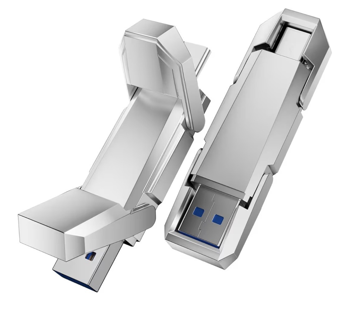 512 GB USB Flash Drive – Metal Pen Drive with Type-C & USB Swappa