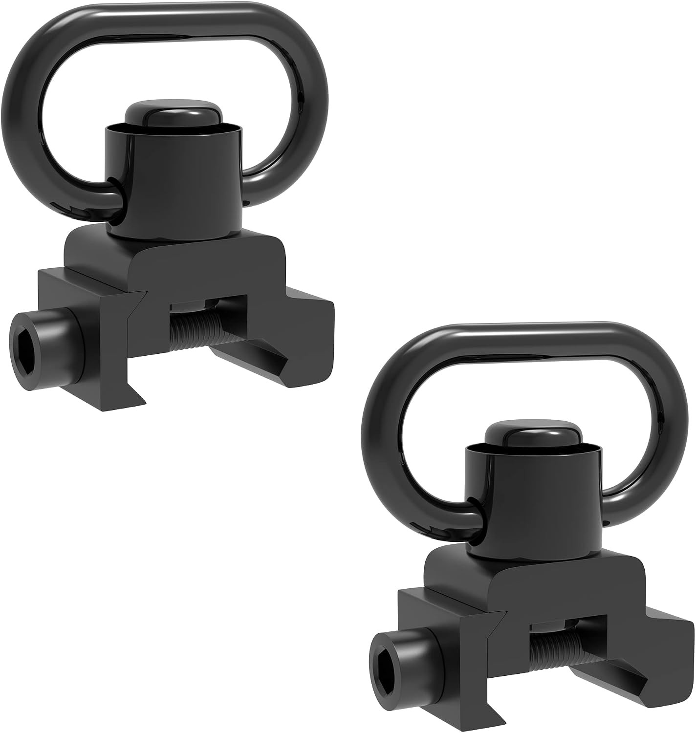 1.25" Picatinny Rail QD Sling Swivel Mount, 360 Degree Rotation Quick Detach Sli