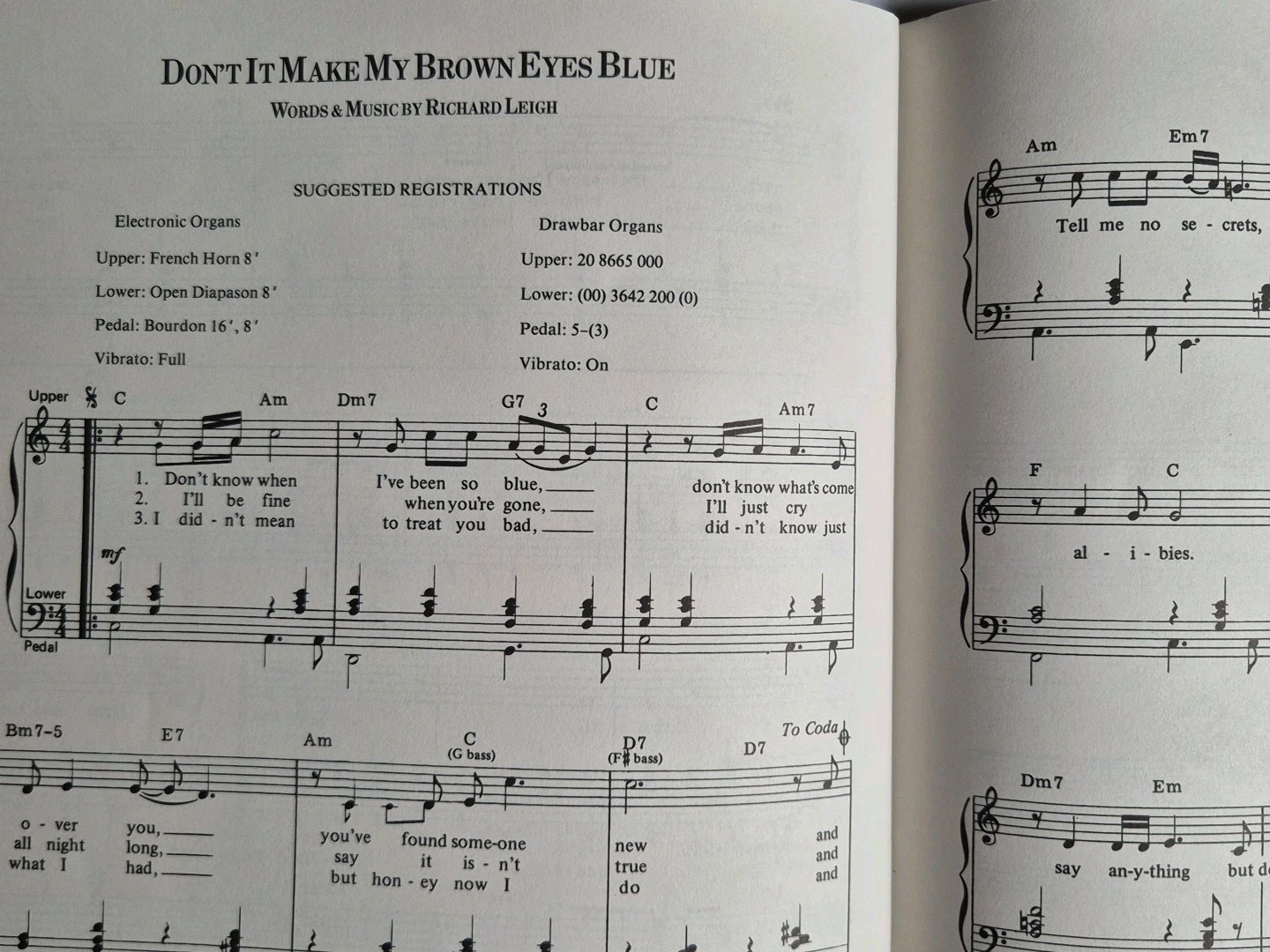 SENTIMENTAL SONGS ORGAN VOLUME FIVE - SHEET MUSIC BOOK