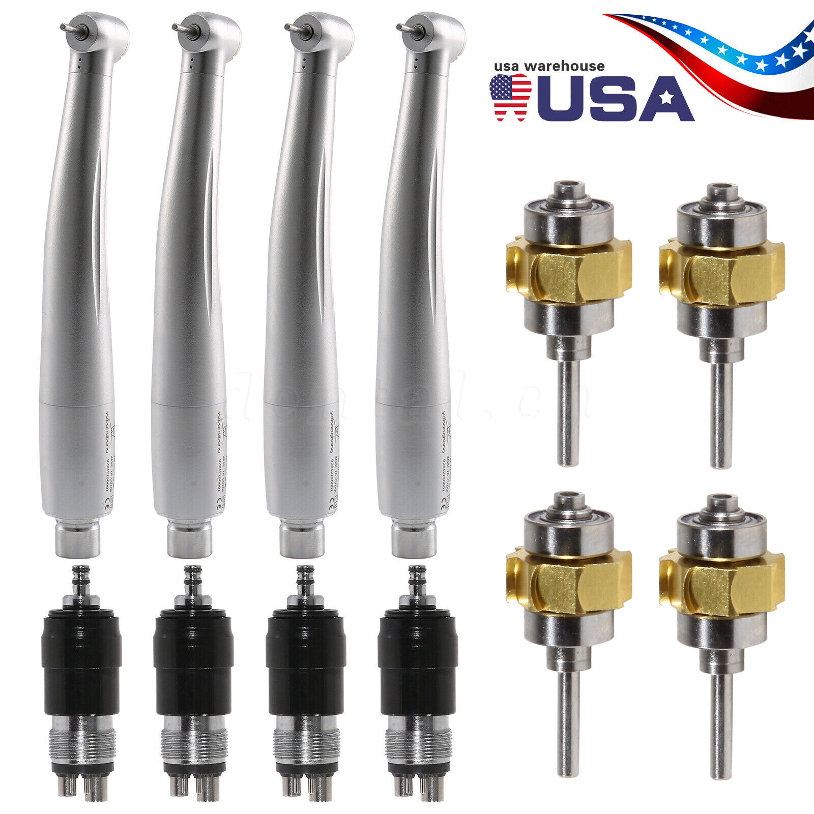 1-4 NSK Style Dental Fast High Speed Handpiece /4Hole Quick Coupler / Cartridage