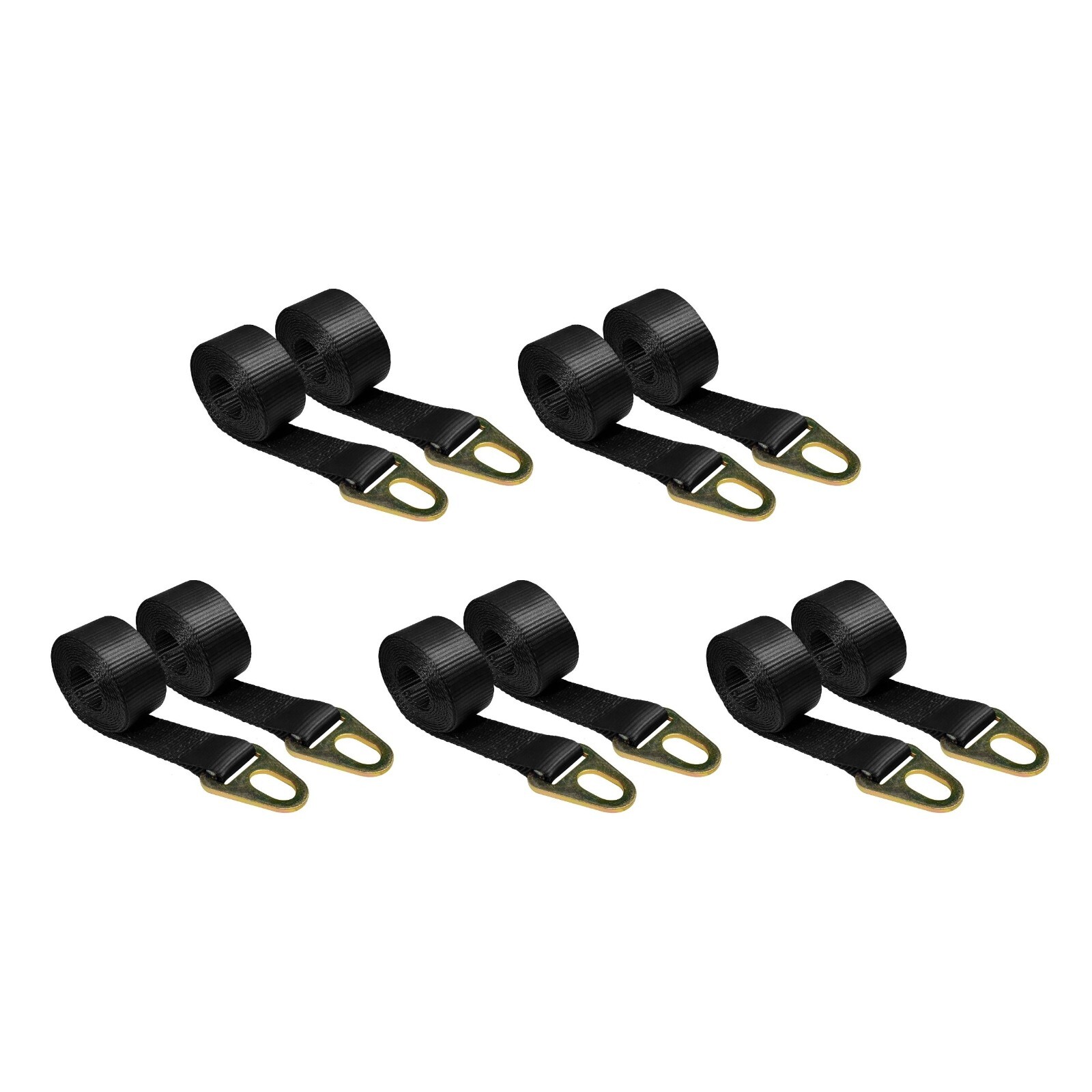 USA 10 Pack 2" x 10' Chevron Wheel Lift Lasso Strap w/ Keyhole For Auto Tie Down
