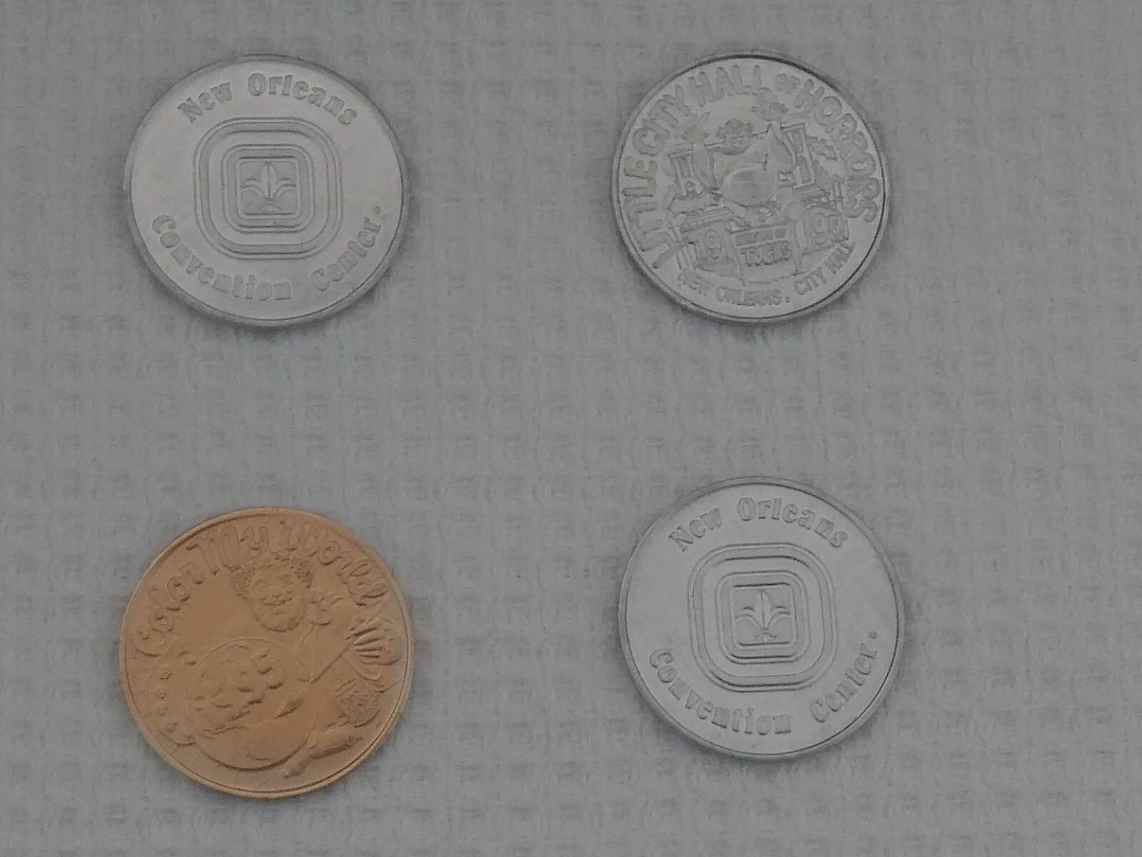 Vintage 4 Tokens All Different