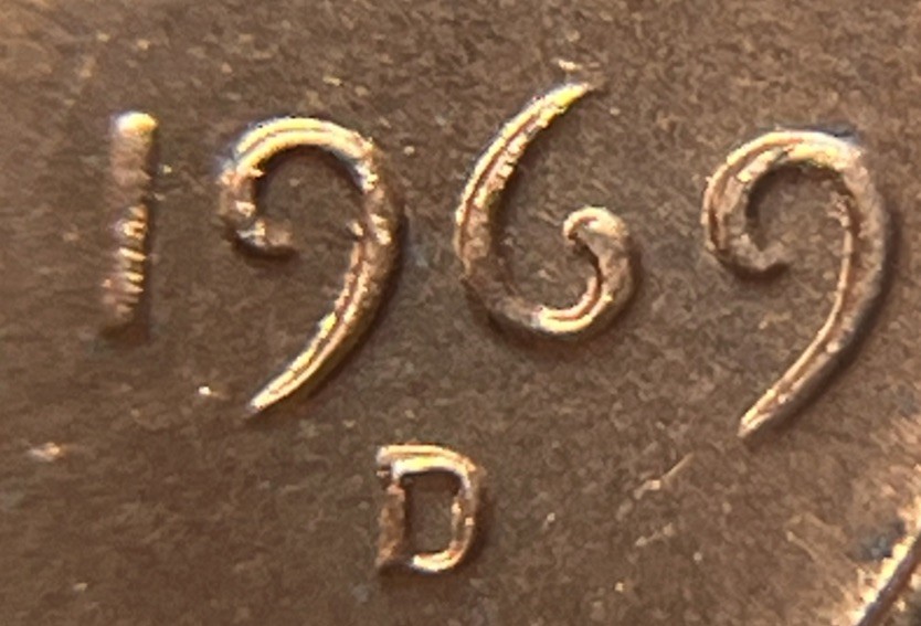 BU 1969 D/D Penny Errors RPM D Over D DDR DDO Die Clash & Cracks & Floating Roof