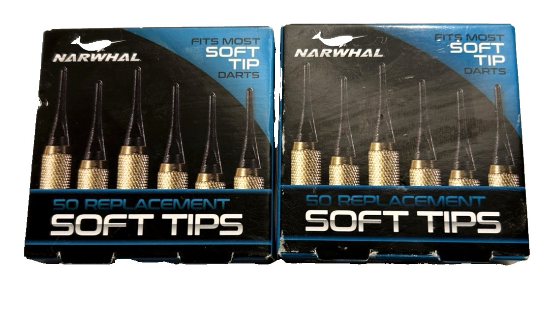 2 Narwhal Soft Tips 50 Replacement for Darts     2 Pack