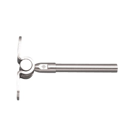 STAINLESS WALL MOUNT TERMINAL, HAND SWAGE, 3/16" 316 SS