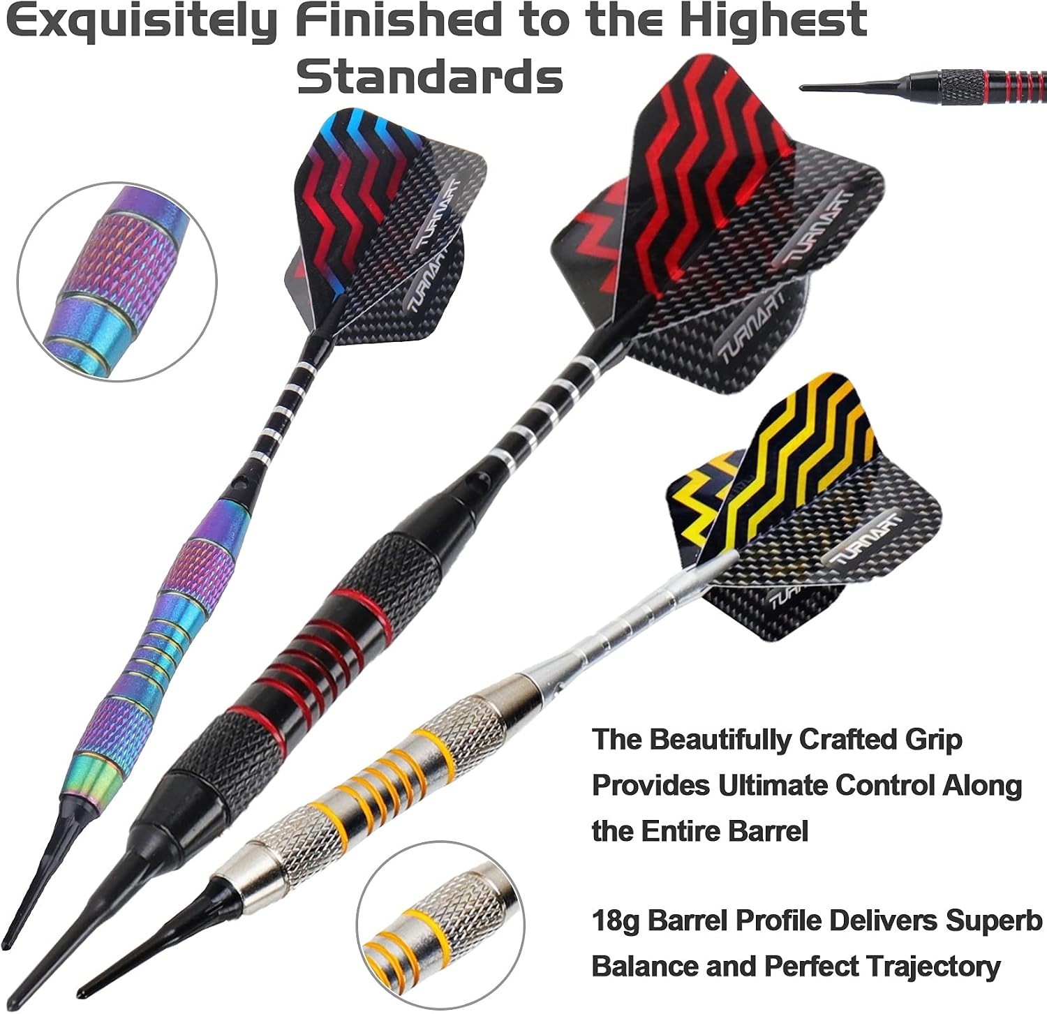 Darts Plastic Tip - Professional Soft Tip Darts Set for Electronic Dartboard ...