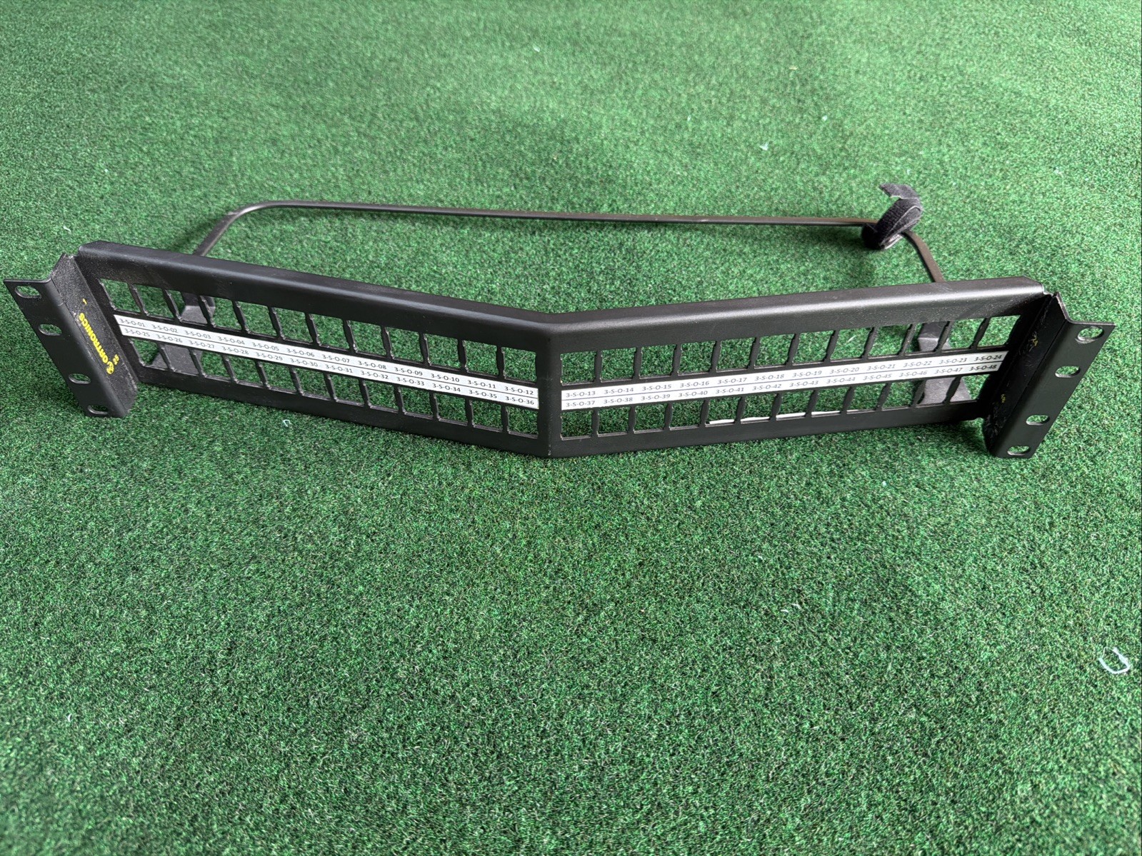 HDJ series 48 port 2 RU unloaded angled panel PSAHJU48 Ortronics