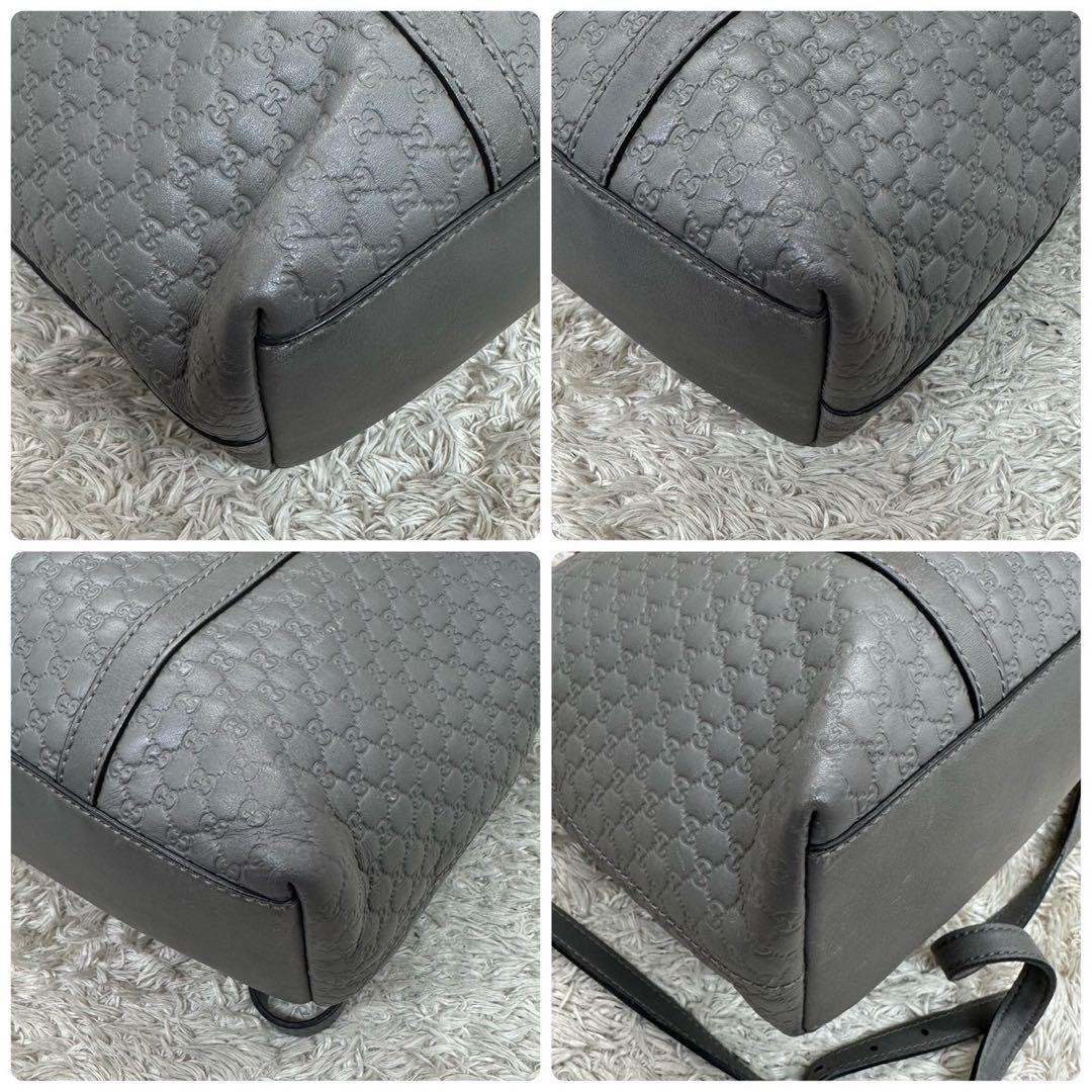 Item GUCCI 2way Tote Bag Shoulder Microshima Gray