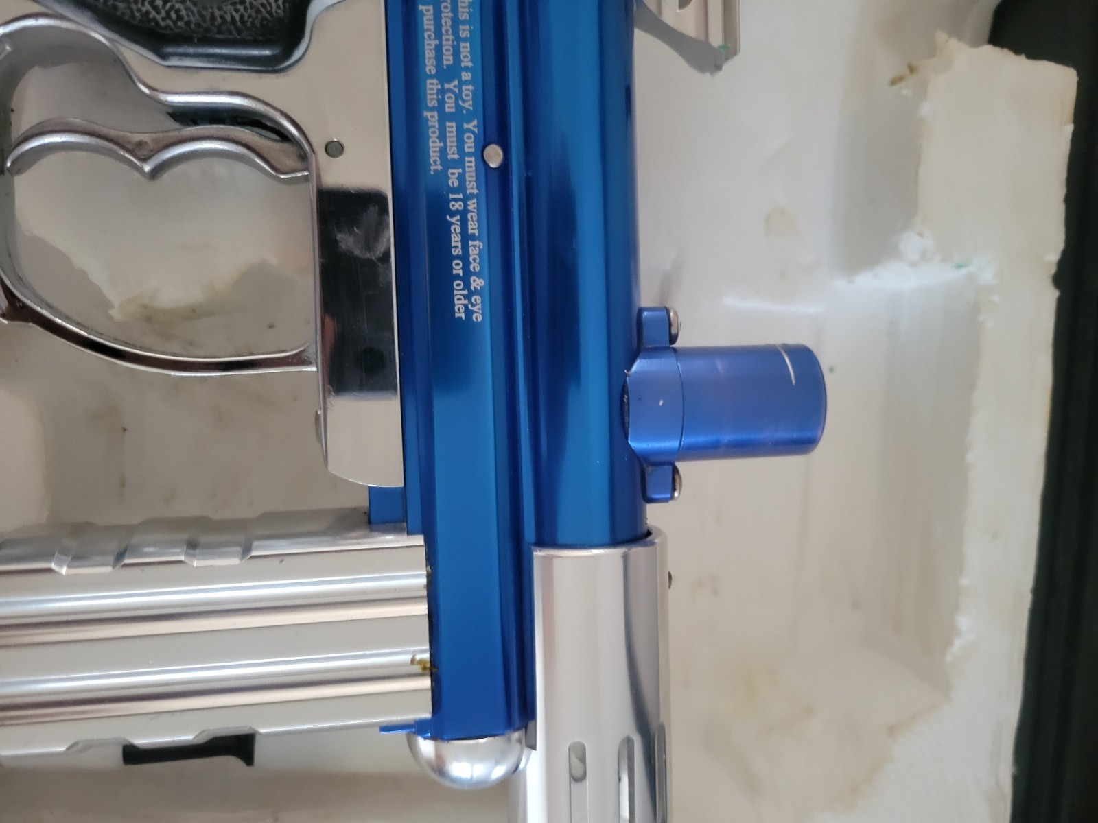 Spyder AMG Classic E Paintball Marker w/Case Blue Untested VTG Kingman