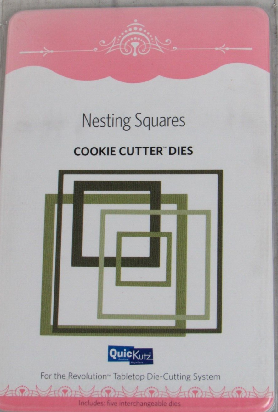 QuicKutz Nesting Squares, Cookie Cutter Dies, 5 Cutting Dies, CC-SQUARES -01