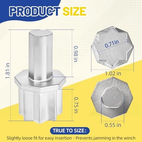 2PCS Boat Winch Drill Adapter Portable Winch Crank Tool Sailing Marine Gear
