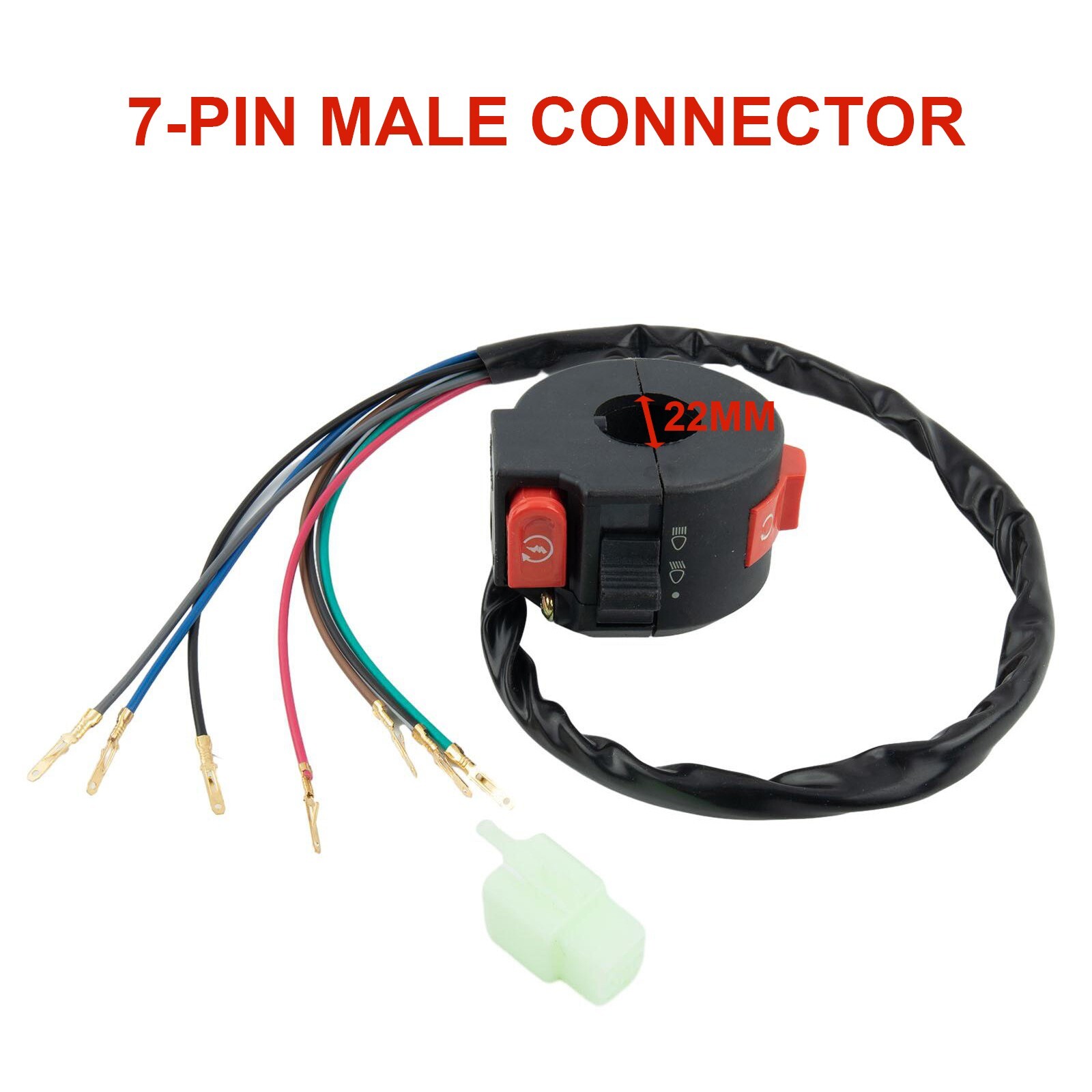 7-pin Male Kill Starter Switch For Coolster for 50CC 70cc 110cc 125cc for atv
