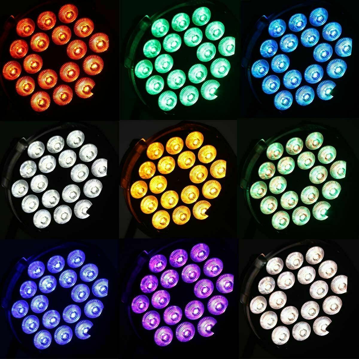 4X 270W 18LED PAR Lights RGBW Stage Light DMX512 DJ Disco Party Club Show Light