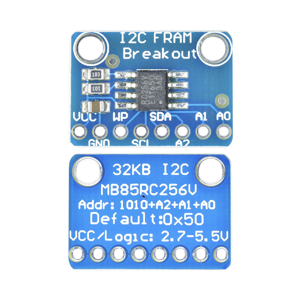 1/2/5/10PCS I2C IIC Non-Volatile FRAM MB85RC256V Breakout 256Kbit 32KByte Memory