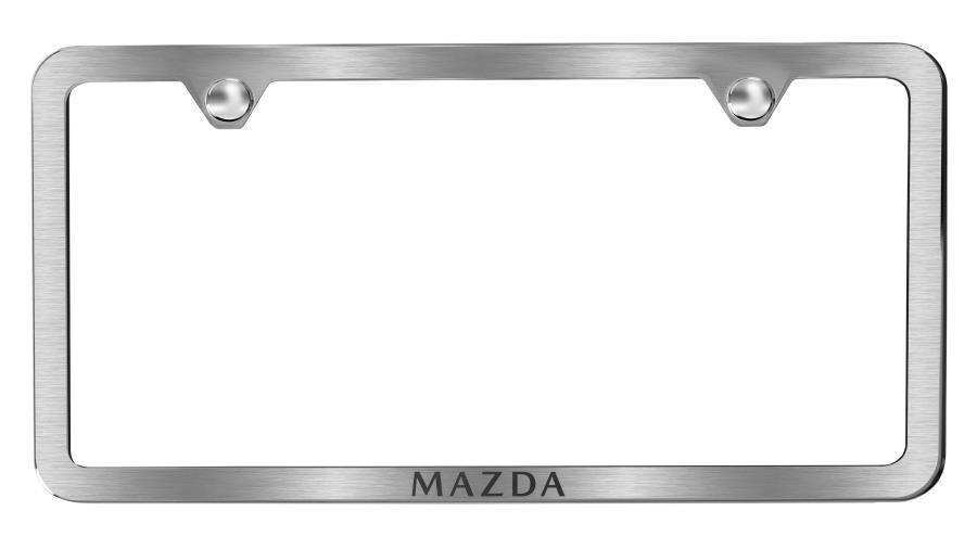 Genuine Mazda License Plate Stainless Steel Frame Brushed Slimline C9N5-V4-027