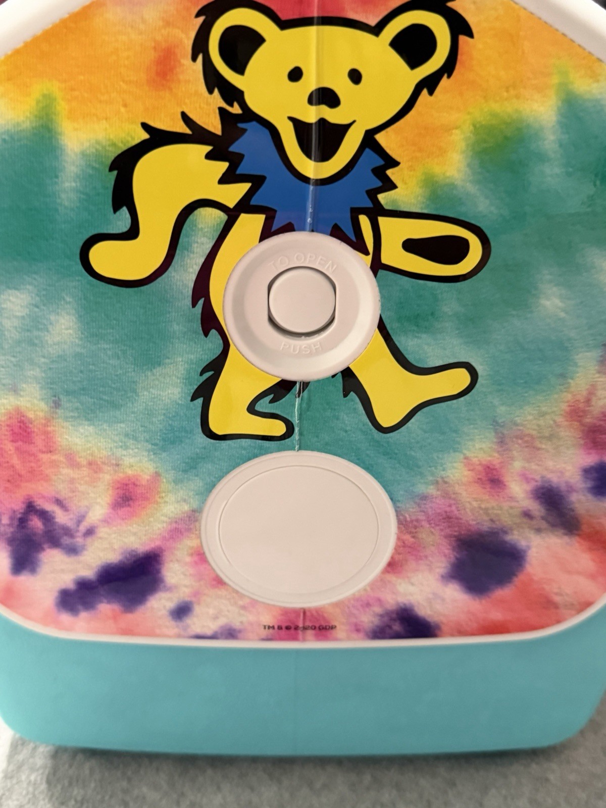 Igloo Grateful Dead Bears Cooler Storage Lunch Box Tie Dye Plastic Case Preowned