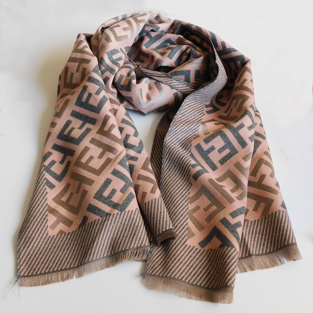 New Fashion Winter Luxury Design Double Sided Cashmere Feel Soft Scarf Pink 1069