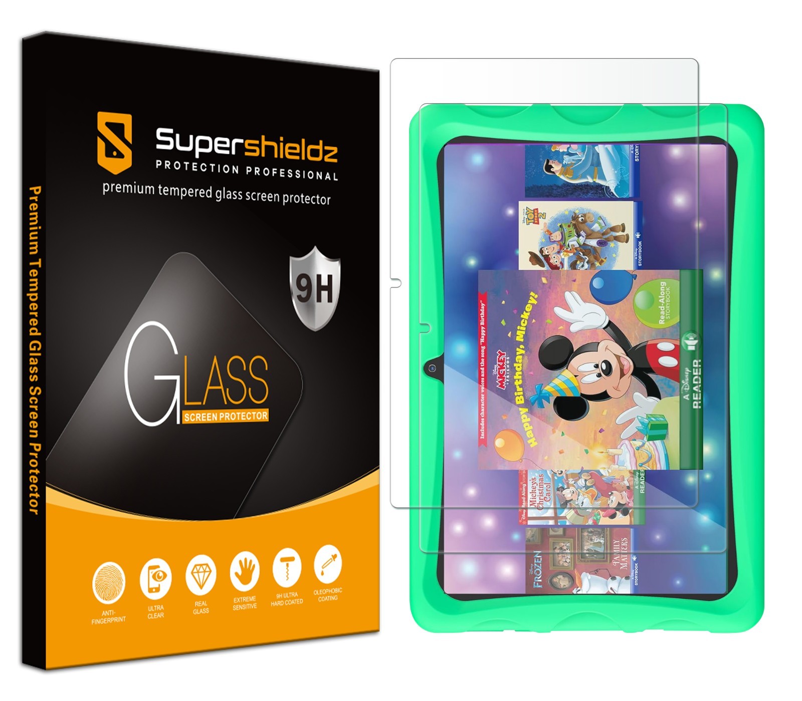 2x Tempered Glass Screen Protector for Contixo 10 inch Kids Tablet (K103)