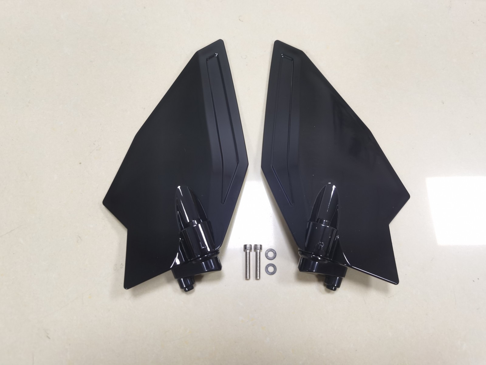 Black Adjustable Upper Air Deflectors Wind Deflector For Honda Gold Wing GL1800