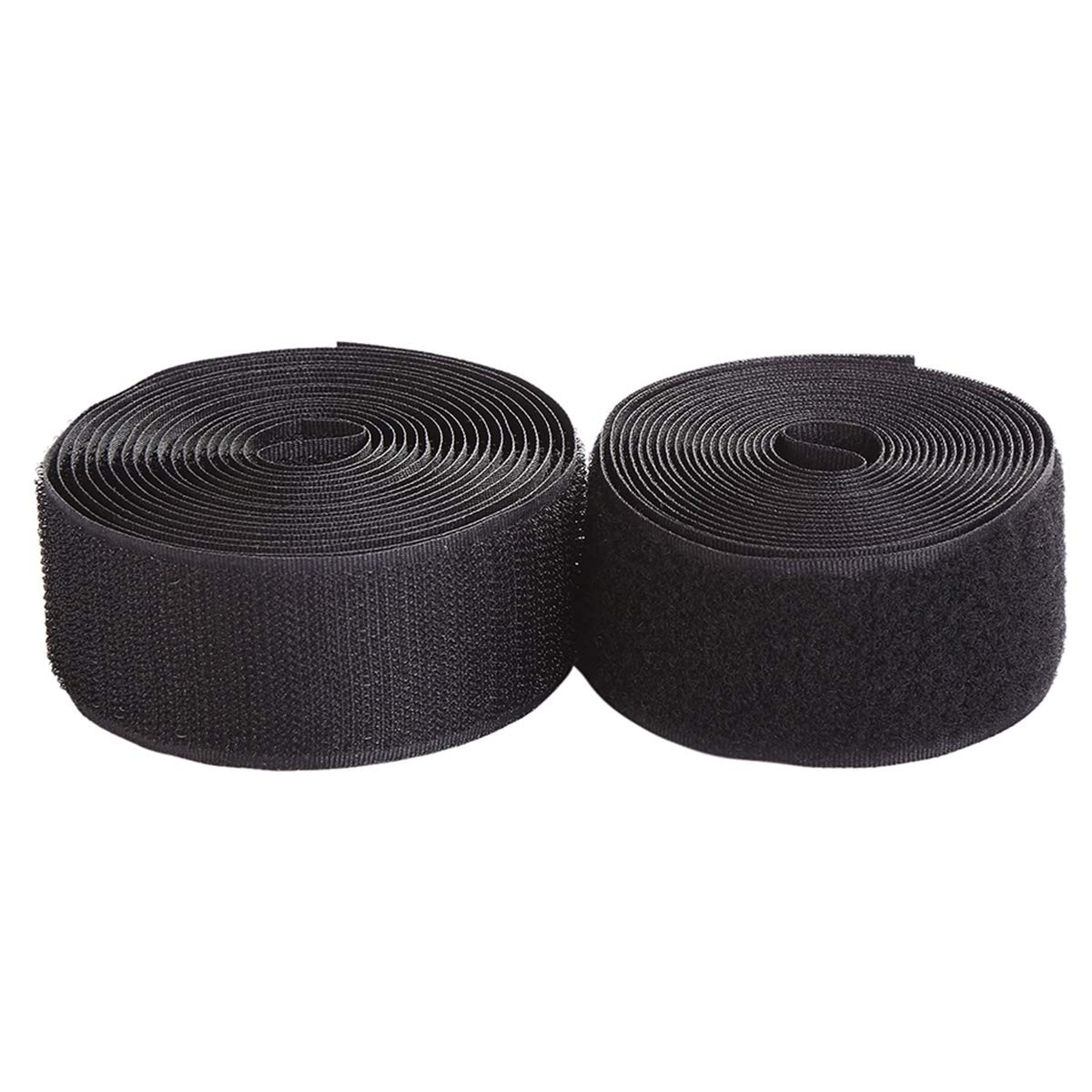 Sew on Hook and Loop Style 2 Inch Non-Adhesive Back Nylon Strips Fabric Faste...