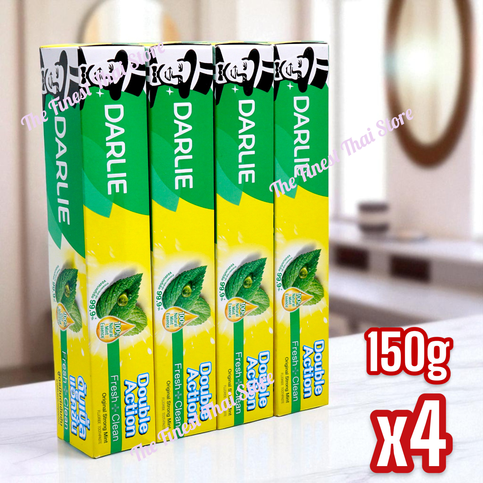 Darlie Double Action Toothpaste Two Mint Powers 150 gram bundle of 4 pieces