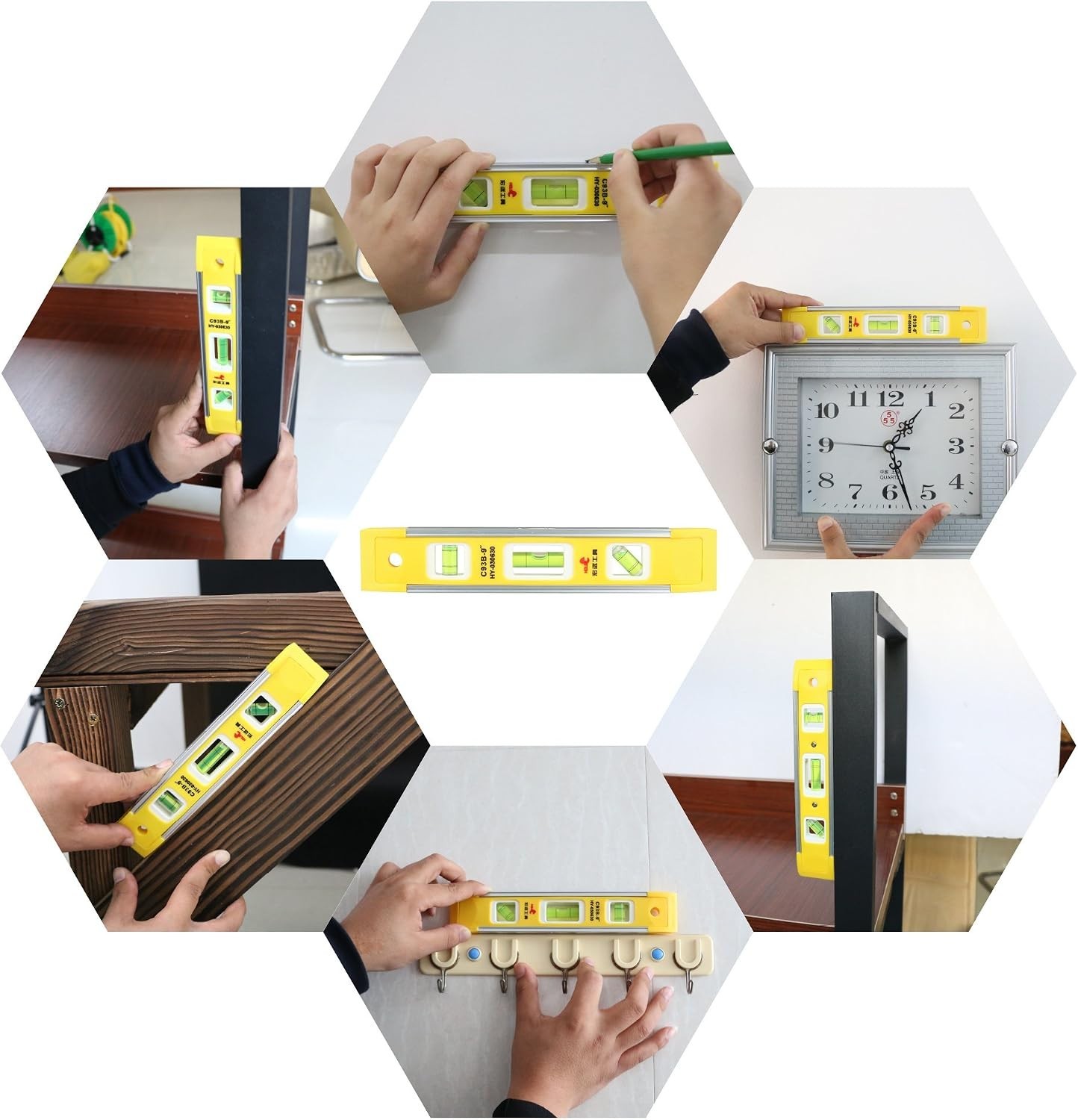 Compact 9-Inch Magnetic Level - 3PCS Easy Carry Torpedo Level for Precision Work
