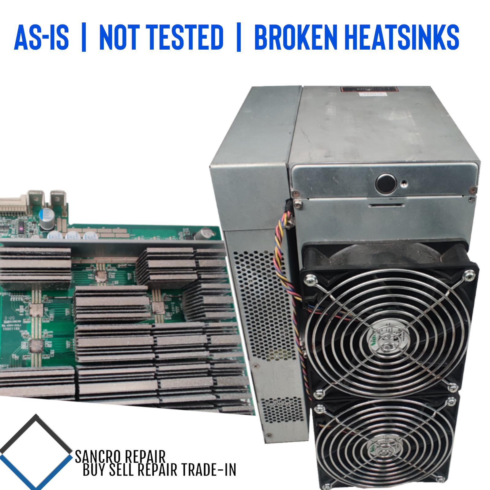 ANTMINER T17+ | AS-IS | NON TESTED | SHIPS FROM TEXAS | COMPLETE MINER | REPAIR