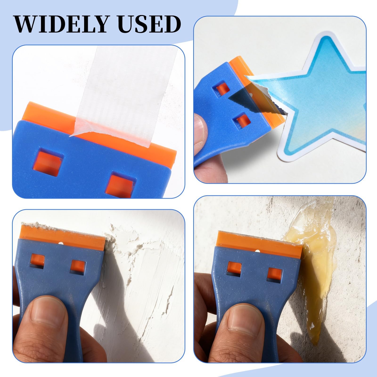 LIQWEI 2Pcs Plastic Razor Blade, Scraper, No Scratches Scrapers Tool...